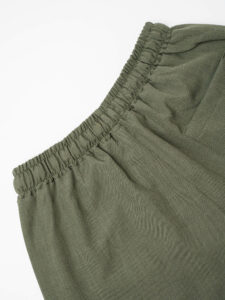 Coordinato Camicia con tasca frontale + Pantalone baggy fit con coulisse 7760 Verde (1)