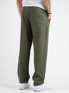 Coordinato Camicia con tasca frontale + Pantalone baggy fit con coulisse 7760 Verde (11)