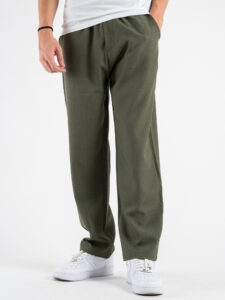 Coordinato Camicia con tasca frontale + Pantalone baggy fit con coulisse 7760 Verde (7)