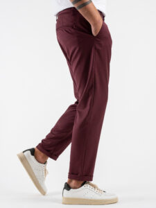 IMPERIAL Pantalone da abito chinos PWB0IBV Bordeaux (4)