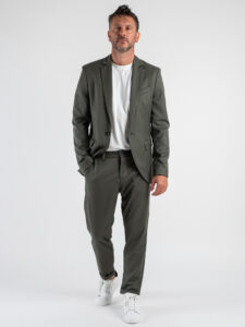 IMPERIAL Pantalone da abito chinos PWB0IBV Militare (1)