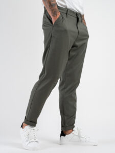 IMPERIAL Pantalone da abito chinos PWB0IBV Militare (4)