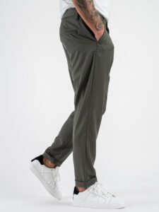 IMPERIAL Pantalone da abito chinos PWB0IBV Militare (5)