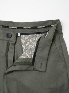 IMPERIAL Pantalone da abito chinos PWB0IBV Militare (7)