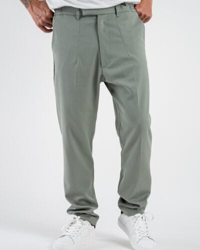 IMPERIAL Pantalone da abito con gamba lunga, morbida ed elastico in vita P5441P4929 Salvia