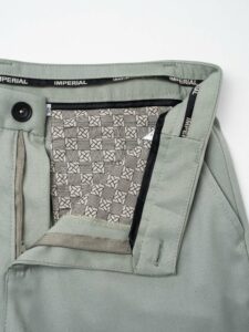IMPERIAL Pantalone da abito con gamba lunga, morbida ed elastico in vita P5441P4929 Salvia (9)