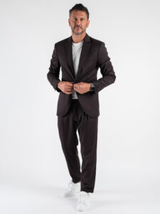 IMPERIAL Pantalone da abito con gamba morbida e pinces PD9CIBV Moro (6)