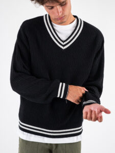 ONLY&SONS Maglione tennis con scollo v LIMA 22031007 Black5