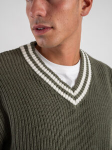 ONLY&SONS Maglione tennis con scollo v LIMA 22031007 Dusty Olive3
