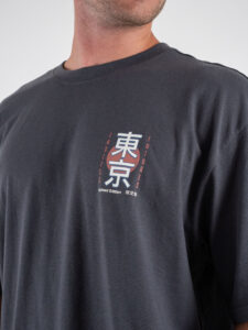 ONLY&SONS T-shirt con stampa TokyoJapan fronteretro KEANE 22033620 Grey Pinstripe (3)
