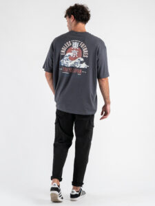 ONLY&SONS T-shirt con stampa TokyoJapan fronteretro KEANE 22033620 Grey Pinstripe (5)