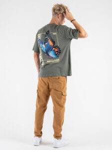 ONLY&SONS T-shirt con stampa farfalla fronteretro KEANE 22033620 Castor Gray (1)