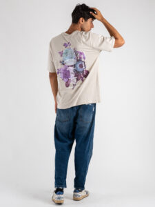 ONLY&SONS T-shirt con stampa floreale fronteretro KEANE 22033620 Silver Lining (5)