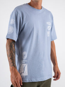 ONLY&SONS T-shirt over con piccole stampe MIKKA 22030960 Eventide (2)