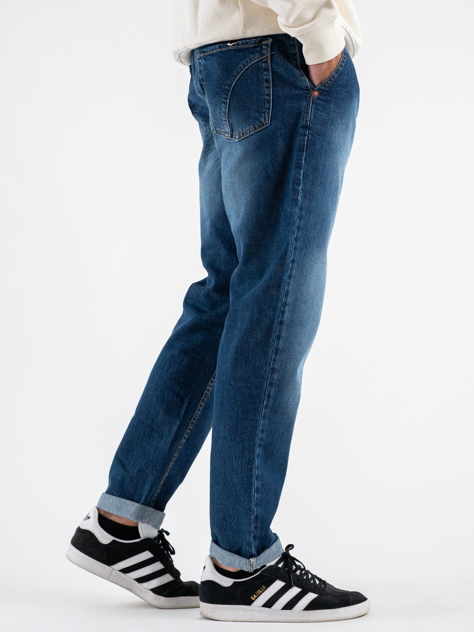 OVER D Jeans lavaggio medio con tasca americano OE1F2W4D05 Blu Prezzo 69 90 Estasi Fashion