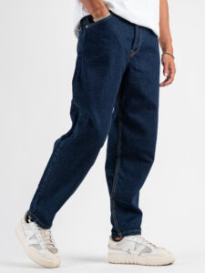OVER-D Jeans lavaggio scuro baggy con 5 tasche OE1F2W4D10 Dark Blu (5)