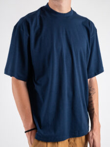 OVER-D T-shirt basica in cotone oversize con taglio boxing OE1F2W4T04 Blu (1)