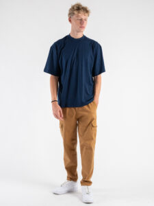 OVER-D T-shirt basica in cotone oversize con taglio boxing OE1F2W4T04 Blu (3)