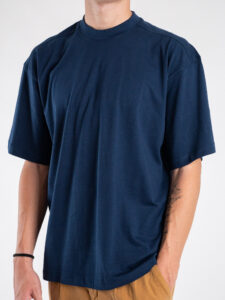 OVER-D T-shirt basica in cotone oversize con taglio boxing OE1F2W4T04 Blu (4)
