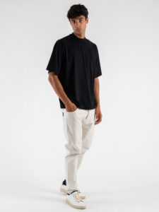 OVER-D T-shirt basica in cotone oversize con taglio boxing OE1F2W4T04 Nero (2)