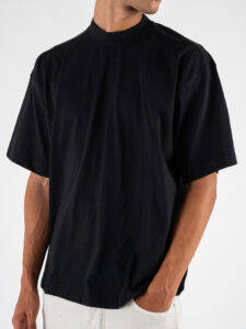 OVER-D T-shirt basica in cotone oversize con taglio boxing OE1F2W4T04 Nero (3)