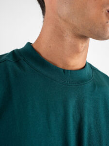 OVER-D T-shirt basica in cotone oversize con taglio boxing OE1F2W4T04 Verde (3)