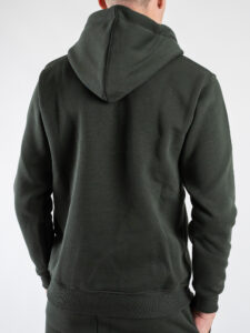 SUPERCULTURE Felpa con cappuccio felpata t.unita con logo sul polso JOY-Z Militare (6)