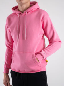 SUPERCULTURE Felpa con cappuccio felpata t.unita con logo sul polso JOY-Z Rosa Bubble (5)