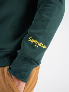 SUPERCULTURE Felpa girocollo felpata CHAMPAGNE CULTURE A957 Verde Bosco (4)