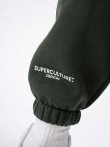 SUPERCULTURE Pantalone tuta con polsini JOG-Z Verde Militare (1)