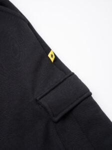 SUPERCULTURE Pantalone tuta con polsini e tasconi laterali POSER-Z Nero (10)