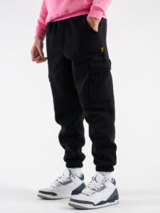 SUPERCULTURE Pantalone tuta con polsini e tasconi laterali POSER-Z Nero (4)