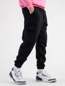 SUPERCULTURE Pantalone tuta con polsini e tasconi laterali POSER-Z Nero (5)