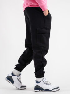 SUPERCULTURE Pantalone tuta con polsini e tasconi laterali POSER-Z Nero (6)