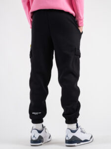 SUPERCULTURE Pantalone tuta con polsini e tasconi laterali POSER-Z Nero (7)