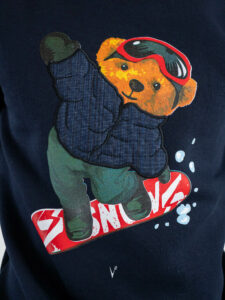 V2 Felpa girocollo felpata con stampa snowboard TEDDY29 Blu2