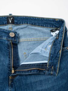 V2 Jeans blu slim con patch fiorata sulla tasca posteriore NEW YORK Blu Denim224