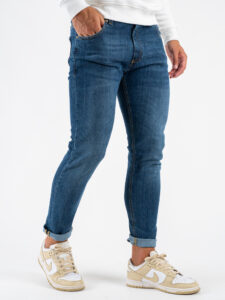 V2 Jeans blu slim con patch fiorata sulla tasca posteriore NEW YORK Blu Denim3