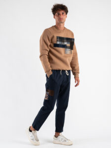 V2 Jeans con coulisse, piccole graffiature, pacht laterali DRILL Blu (3)