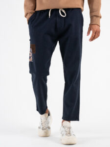 V2 Jeans con coulisse, piccole graffiature, pacht laterali DRILL Blu (4)