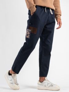 V2 Jeans con coulisse, piccole graffiature, pacht laterali DRILL Blu (6)