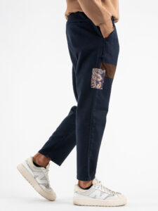 V2 Jeans con coulisse, piccole graffiature, pacht laterali DRILL Blu (7)