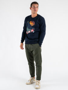 V2 Jeans con coulisse, piccole graffiature, pacht laterali DRILL Militare5