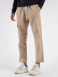 V2 Jeans con coulisse, piccole graffiature, pacht laterali DRILL Sabbia (4)