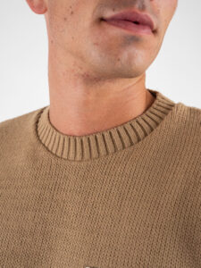 V2 Maglione girocollo misto lana con taschino bianco stampa Floreale MAO C (5)