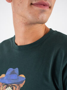 V2 T-shirt in cotone con stampa abito e cappello TUBI5 Verde5