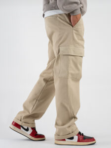 BERNA Pantalone tasconato a palazzo 246020 Beige (3)