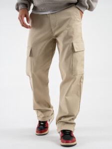 BERNA Pantalone tasconato a palazzo 246020 Beige (6)