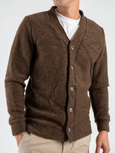 BL11 Cardigan in lana cotta con bottoni REF Moro (3)
