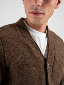 BL11 Cardigan in lana cotta con bottoni REF Moro (5)